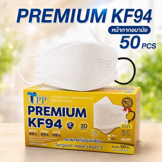 หน้ากากอนามัย KF94  กล่องทอง