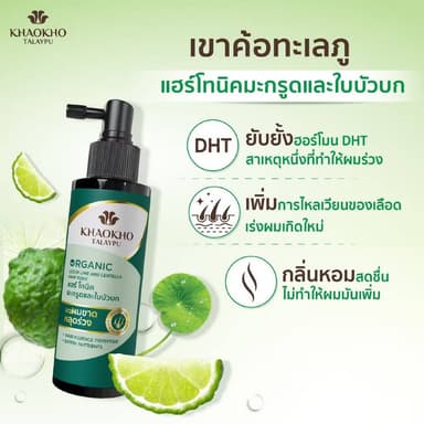 Khaokho talaypu organic leech lime and centella hair tonic เขาค้อ ทะเลภู ลีช ไลม์ แอนด์ เซนเทลลา แฮร์โทนิค 80ml 4