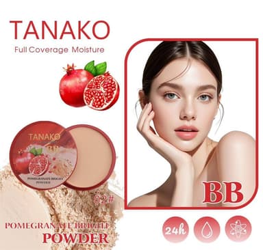 Tanako bb pomegranate bright powder ทานาโกะ แป้งทับทิม 13g/x12pcs 2