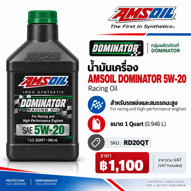 AMSOIL DOMINATOR 5W-20 Racing Oil